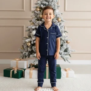 Pijama clásica azul