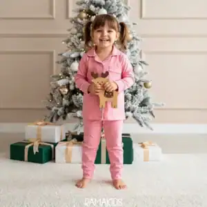 Pijama clásica rosada