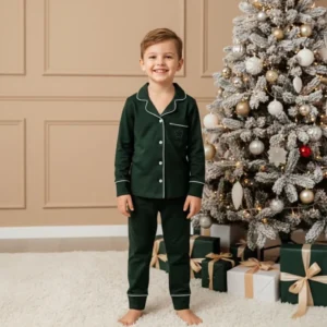 Pijama clásica verde