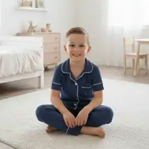 Pijama clásica azul