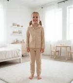 Pijama clásica beige - Imagen 3