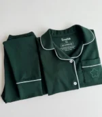 Pijama clásica verde manga corta - Imagen 2