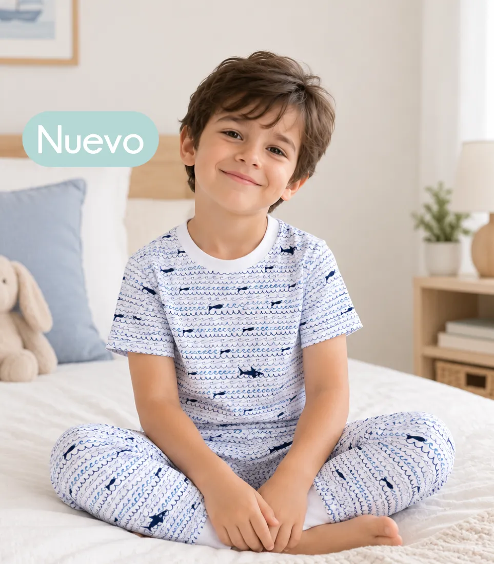 Imágenes web - 9 Pijama Blue Fish manga corta - Imagen 1