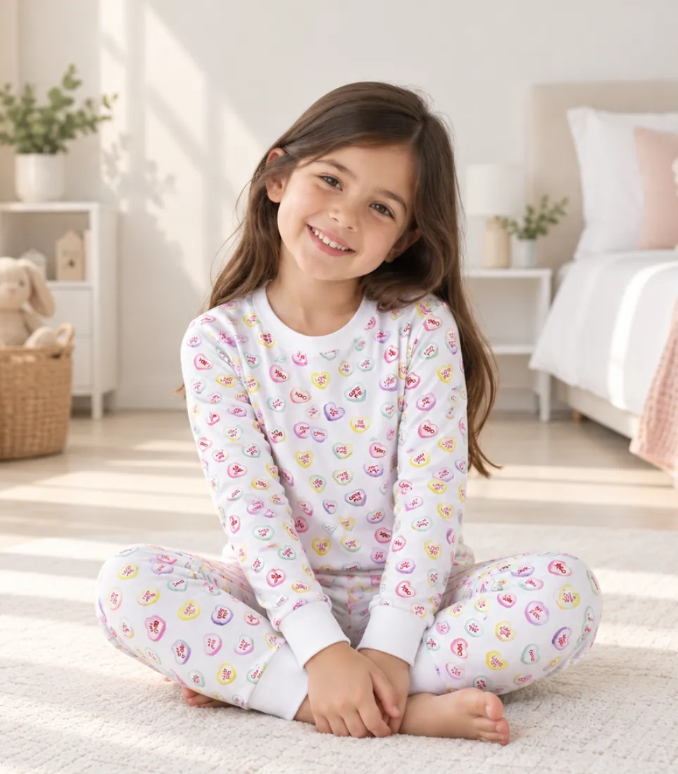 Imágenes web - 9 Pijama Corazones Manga larga - Imagen 1